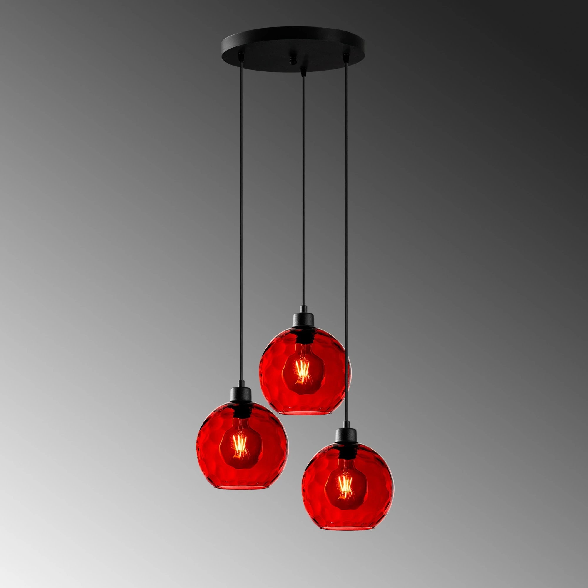 Llambë tavani Opviq Benek, metal i kuq, 44x44x120cm