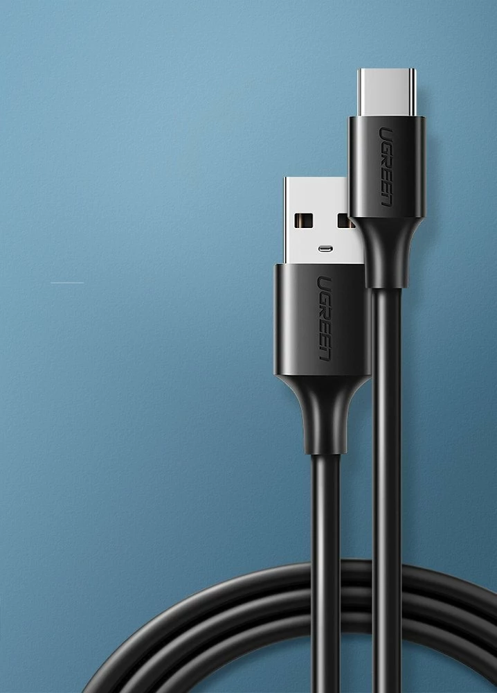 Kabllo Ugreen US287 60116 USB-A në USB-C, 1m, e zezë