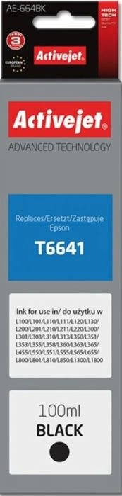 Bojë printeri Activejet T6641 (AE-664BK) 100 ml, e zezë