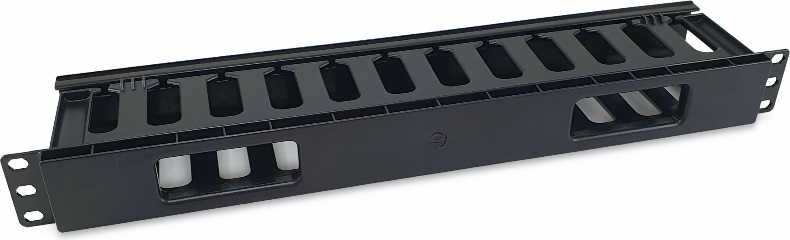 Panel menaxhimi kabllosh për rack 19 inch Equip 1U, ABS, e zezë