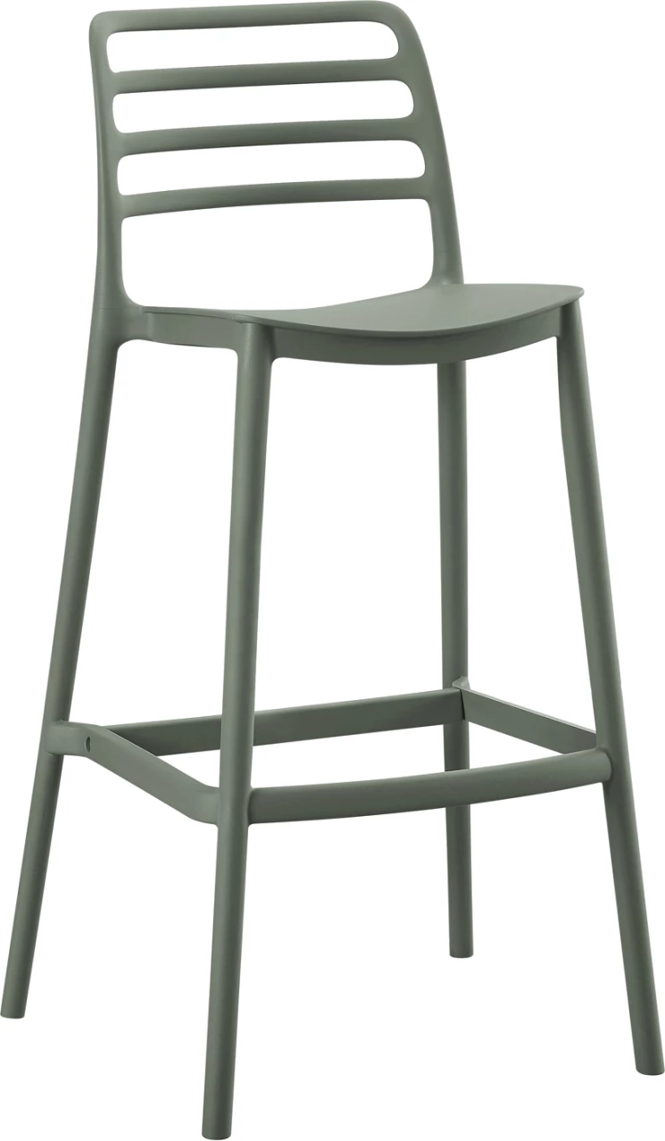 Karrige për bar polipropileni SNOD FH6099.07, ngjyrë ulliri, 37.2x50x101.5H cm