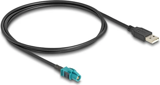 Kabllo DeLOCK HSD Z (femër) në USB 2.0 Type-A (mashkull), 1 m, e zezë