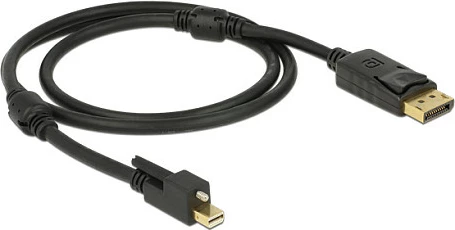 Kabllo Mini DisplayPort në DisplayPort DeLOCK 83721, 1m, 4K, e zezë