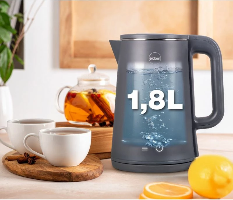 Çajnik pa kabllo ELDOM C515S ORRA, gri, 1.8L