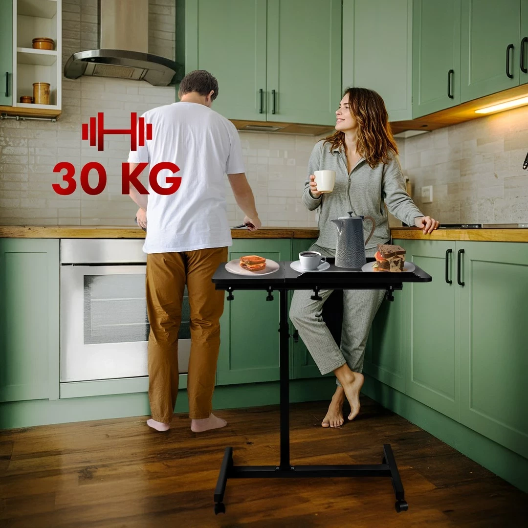 Tavolinë mobile Maclean MC-121 B për laptop/kompjuter, e zezë, rregullim lartësie 59-89cm