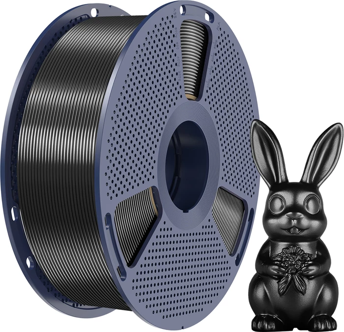 Filament për printim 3D Sunlu PLA+ Silk B 1.75 mm, i zi