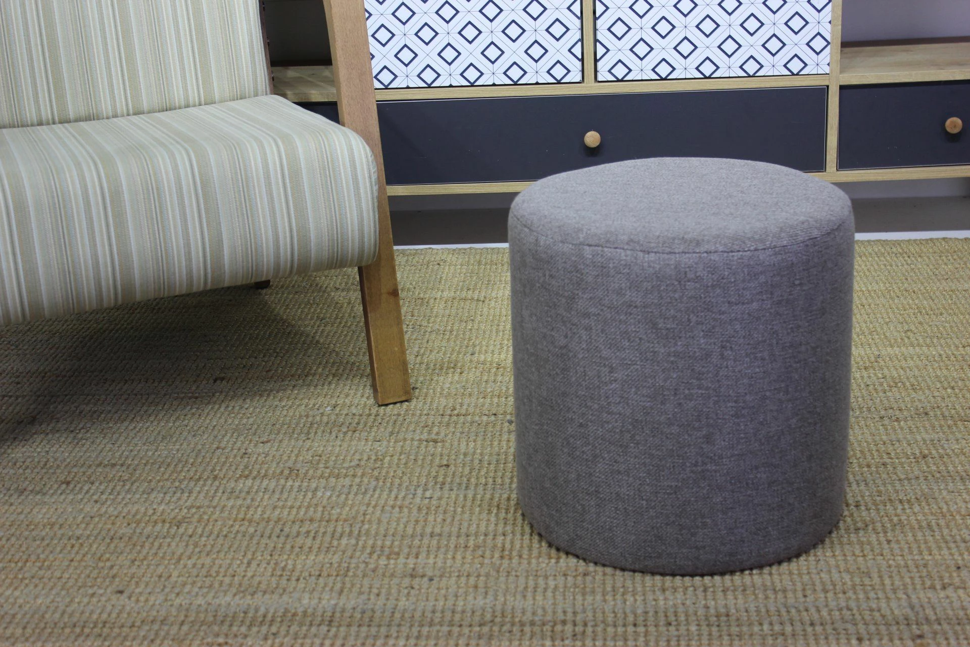 Puf silindrik Tuffet Atelier del Sofa, ngjyrë kafe