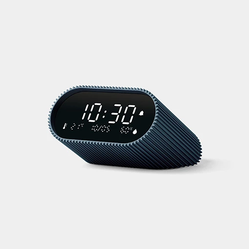 Orë me alarm Lexon Ray Clock LR155OB3, LCD, USB-C, e kaltër