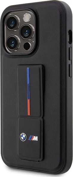 Mbështjellës BMW BMHCP14X22GSLK Grip Stand Hot Stamp për iPhone 14 Pro Max 6.7", hardcase, black/black