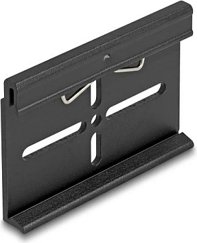 Klips montimi DeLOCK 67145 për DIN shinë 35 mm, alumin, zi