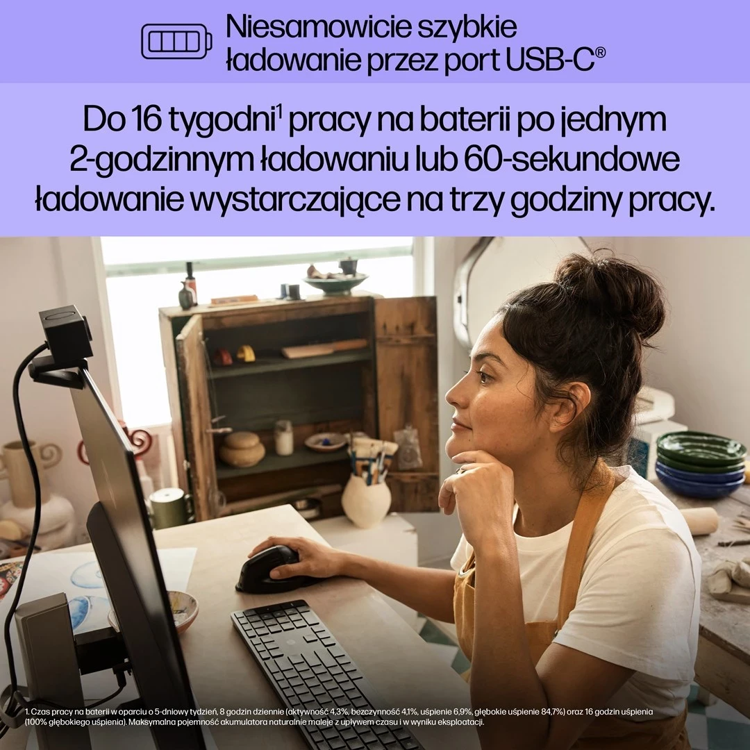 Maus wireless HP 920, Ergonomik, i zi