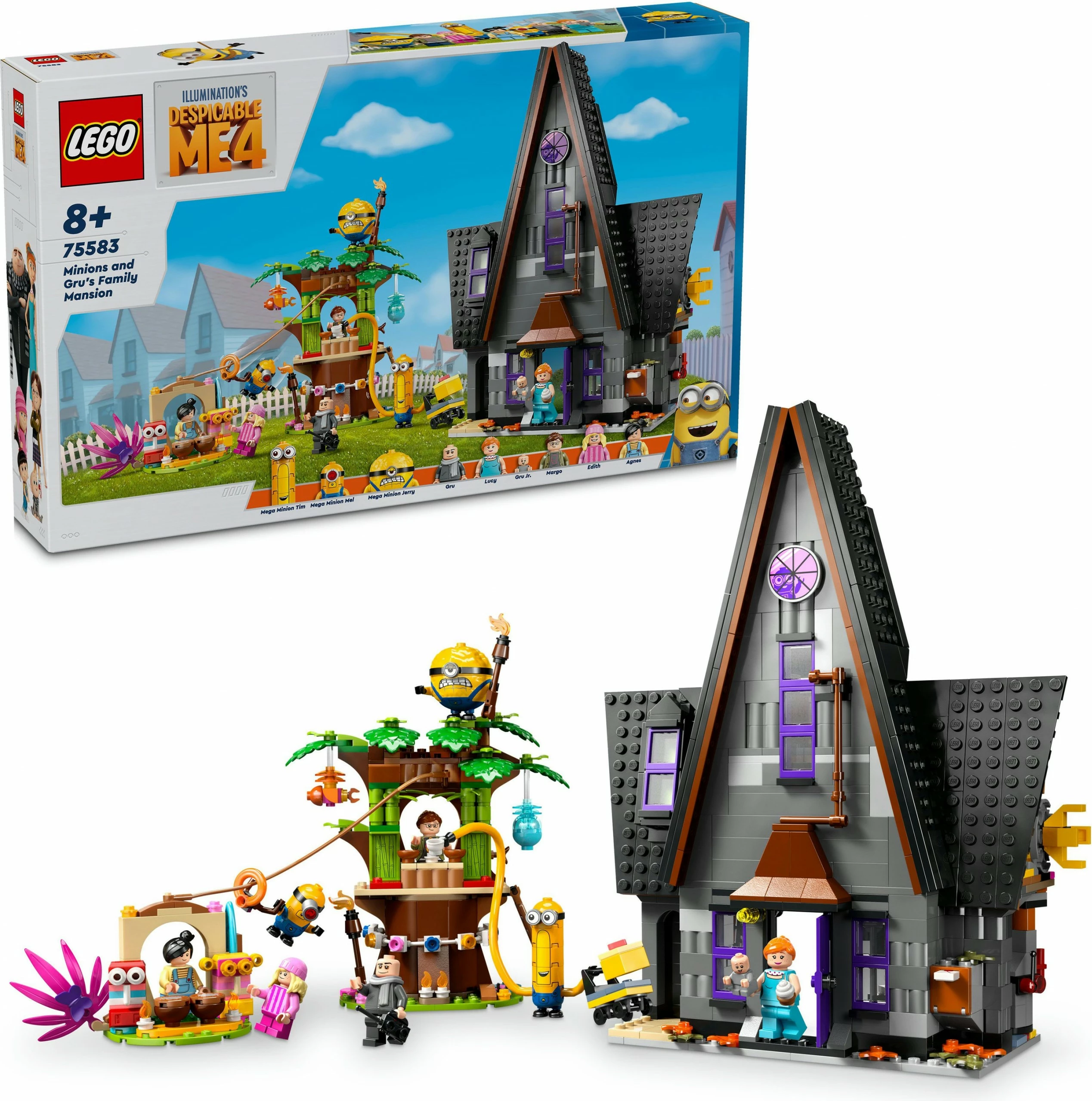 Set ndërtimi LEGO Minions dhe Shtëpia e Familjes së Gru-së, 868 pjesë, 1.31 kg