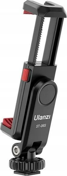 Mbajtës telefoni Ulanzi ST-06S, 1/4" dhe hot shoe ISO, 60-90 mm, rrotullim 360°, i zi