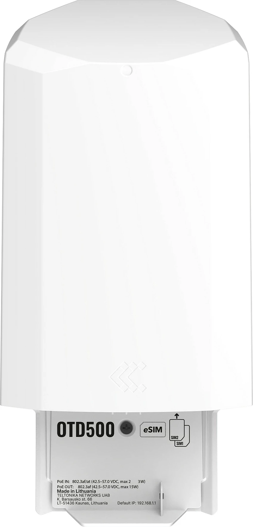 Router 5G Teltonika OTD500, 2x Gigabit LAN, SIM/eSIM, PoE, i bardhë