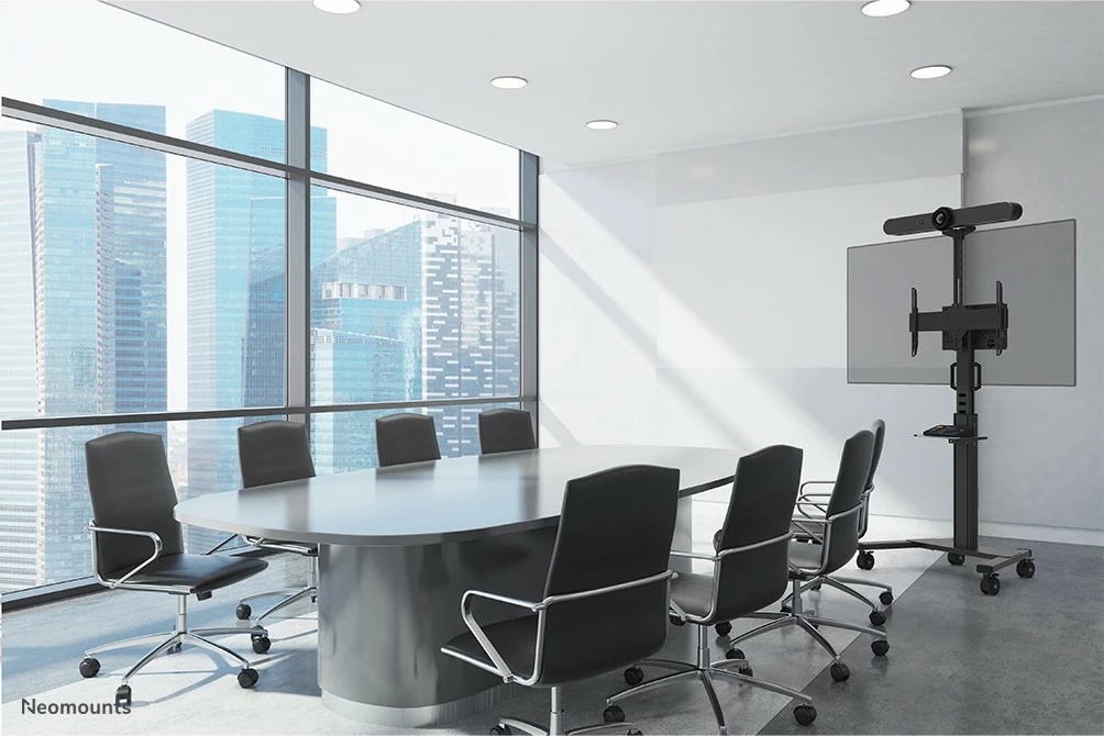 Karrocë portative për TV Neomounts FL50S-825BL1, 37-75 inç, rregullim lartësie, ngjyrë e zezë