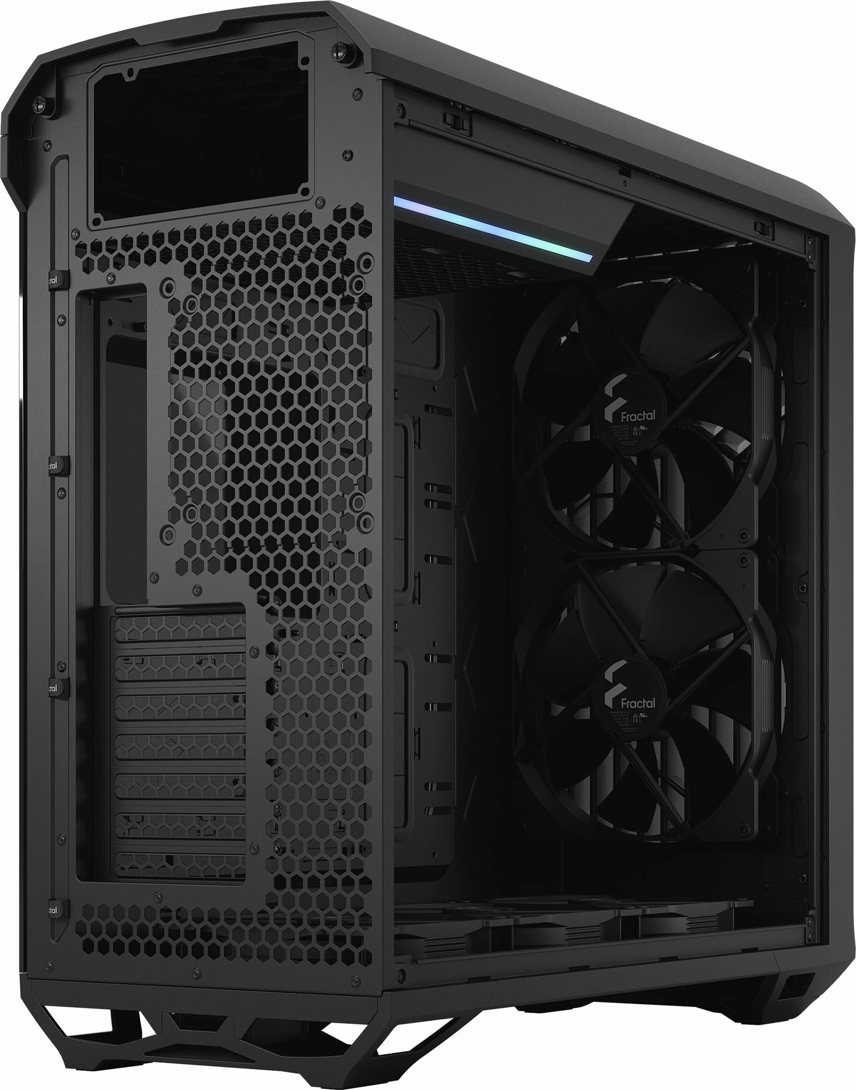 Kasë Fractal Design Torrent TG Light Tint (FD-C-TOR1A-01) Full Tower ATX/eATX, panel xhami të temperuar, 5 ventilatorë, e zezë