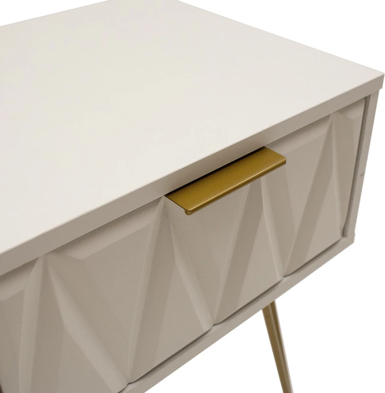 Komodin Isla, ngjyrë bardhë-ari, 42x35x55cm