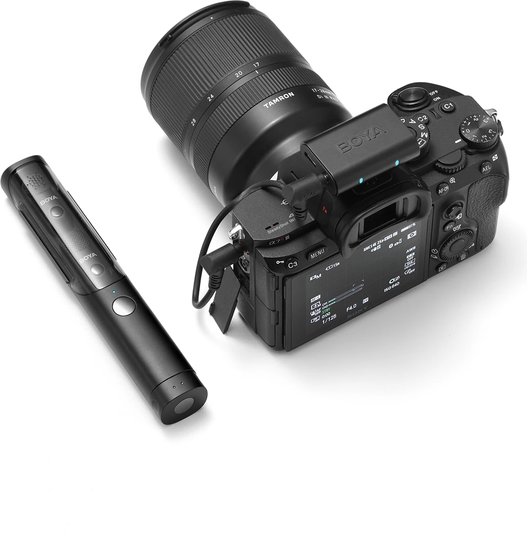 Mikrofon pa tela BOYA MAGIC-03 2.4GHz USB-C, set me 2 transmetues, i zi