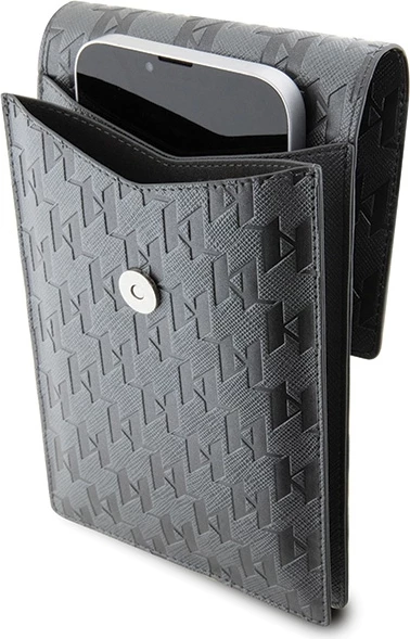 Mbështjellës Karl Lagerfeld KLWBSAKHPCG Saffiano Monogram Choupette, argjendtë