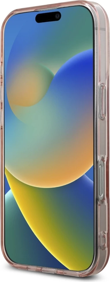 Mbështjellës Karl Lagerfeld IML Rhinestones Logo për iPhone 16 Pro Max, Rozë