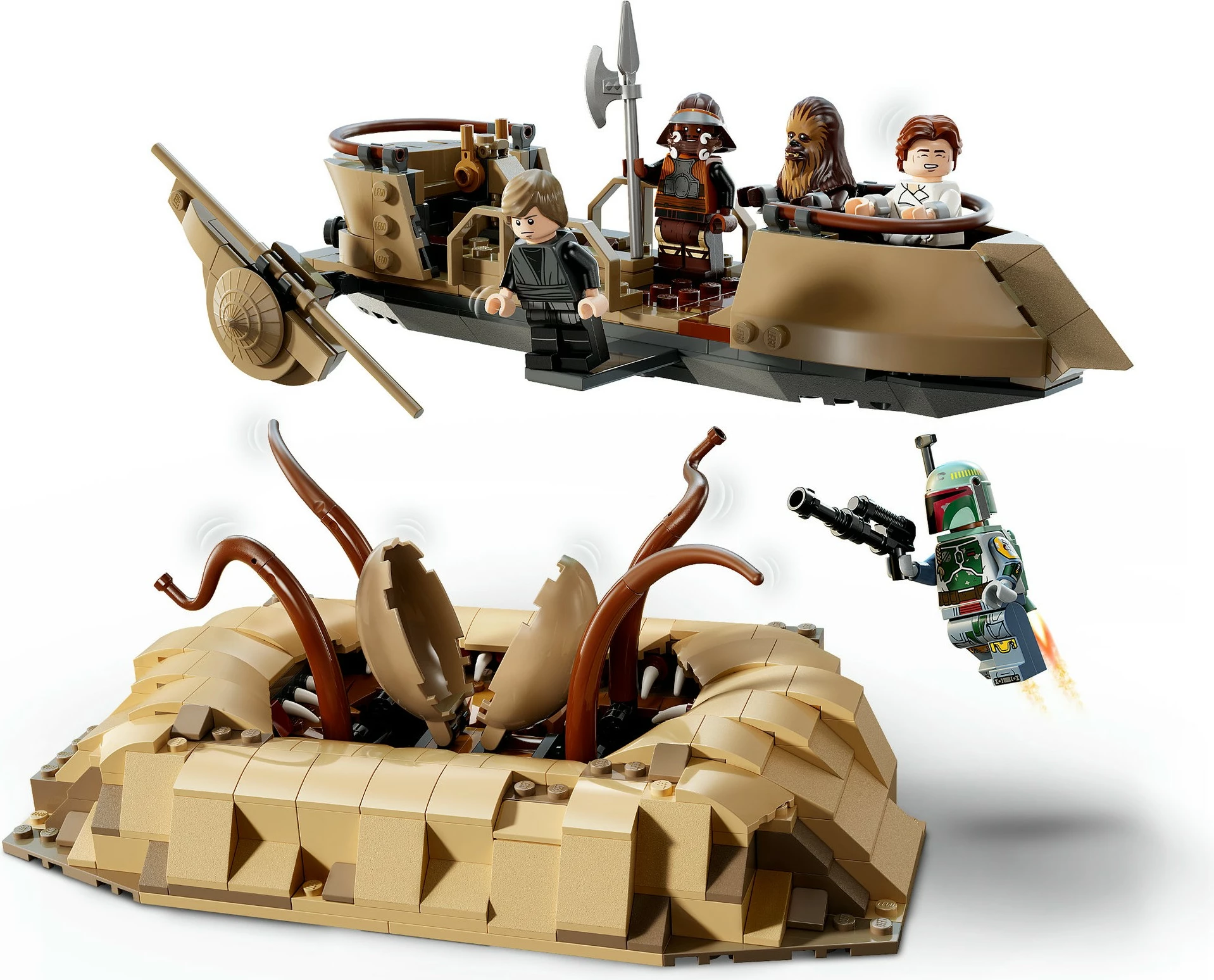 Set ndërtimi LEGO Star Wars 75396 Desert Skiff & Sarlacc Pit, 558 pjesë, shumëngjyrësh