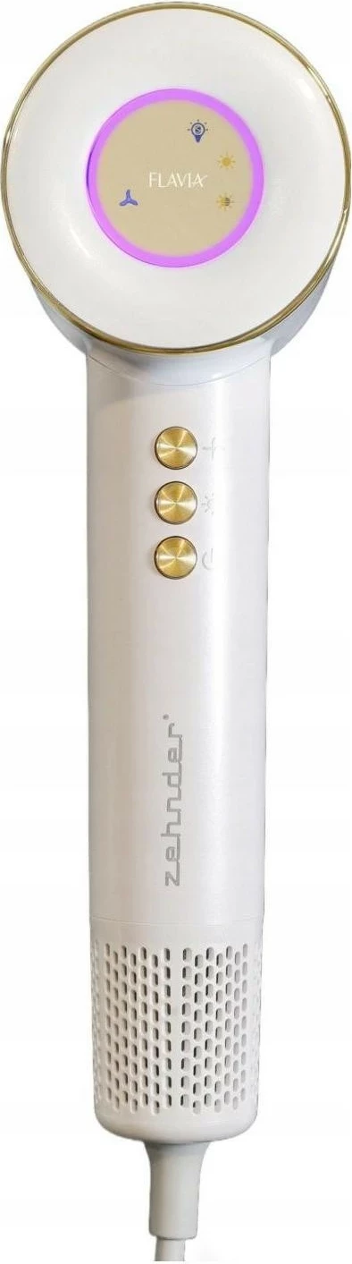 Tharëse flokësh Zehnder Flavia S1000B, 1600W, ekran LED, bardhë