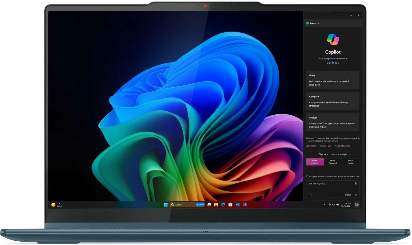 Laptop 2n1 Lenovo Yoga 7 14AKP10 (83JR008NPB) Ryzen AI 5 340, 16GB RAM, 512GB SSD, 14" OLED Touch, Windows 11, blu, set me Yoga Pen