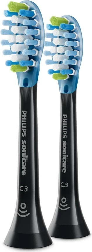 Koka zëvendësuese për furçë dhëmbësh Philips Premium Plaque Defence HX9042/88, 2 copë, e zezë