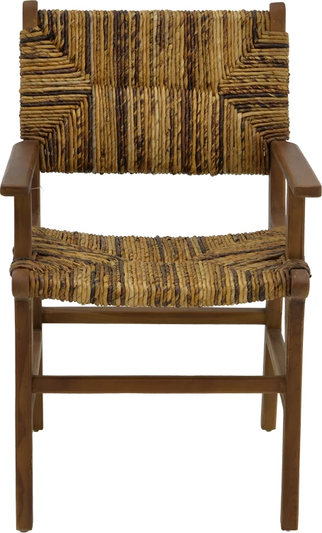 Karrige Refane dru teak natyral-litar banane 55x60x85cm