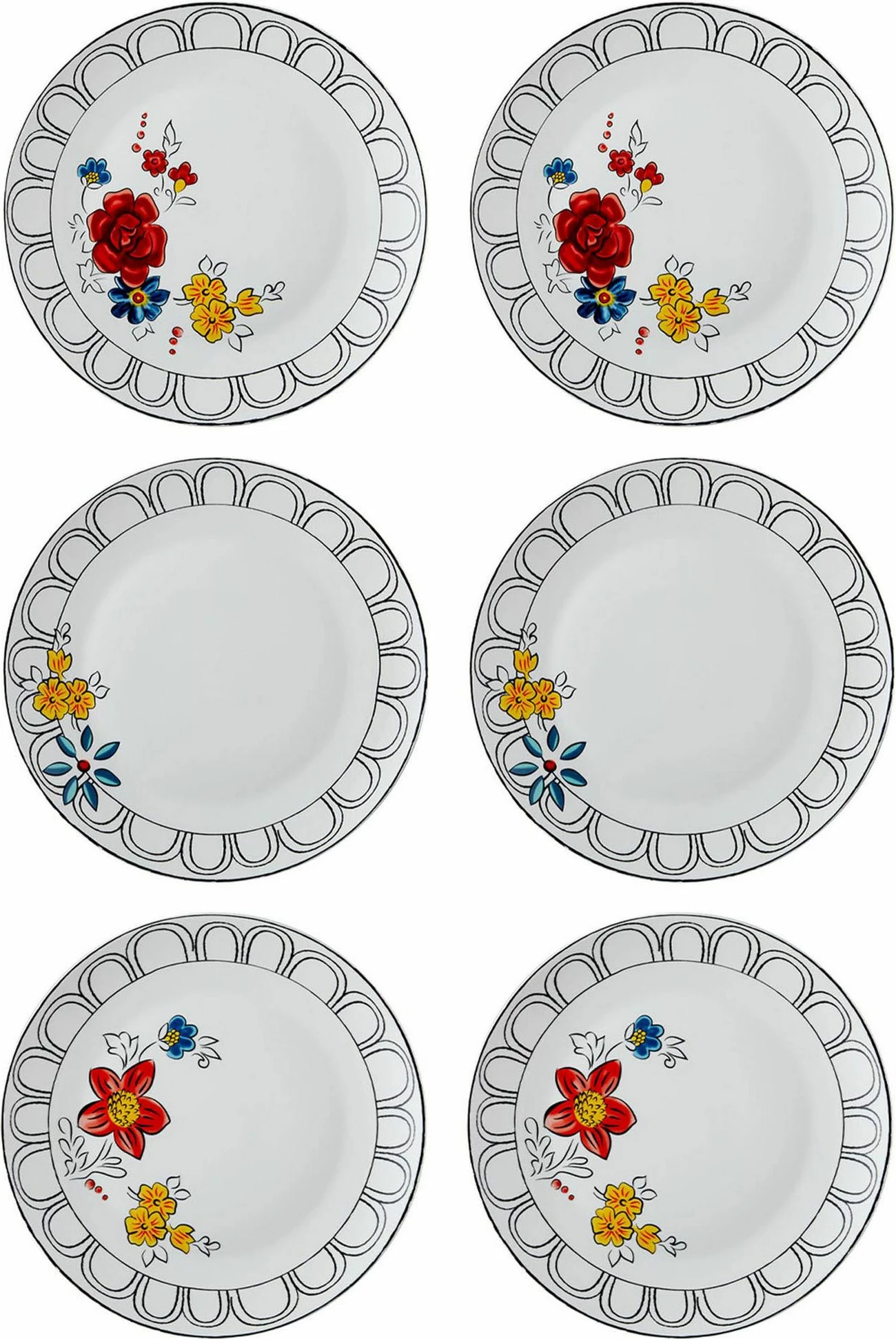 Set pjatash shërbimi (6 copë), Hermia, DNR0054