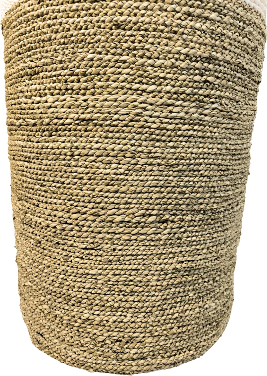 Set shporta dekorative Fesia, 3 copë, ngjyrë natyrale-bardhë, seagrass