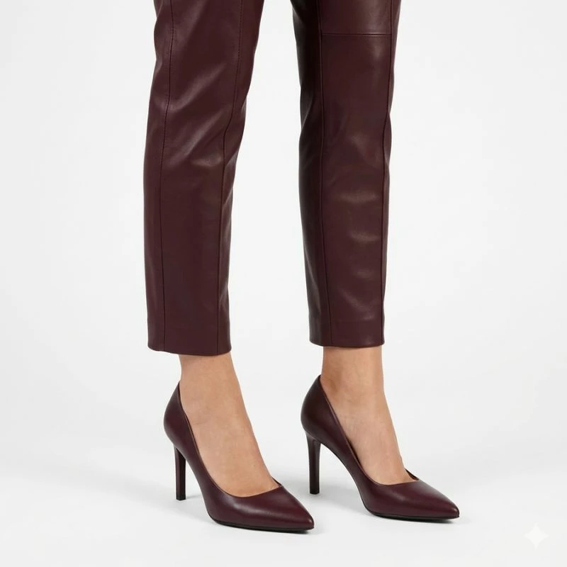 Këpucë elegante femra Sergio Leone 1339, burgundy [Madhësia: 40]
