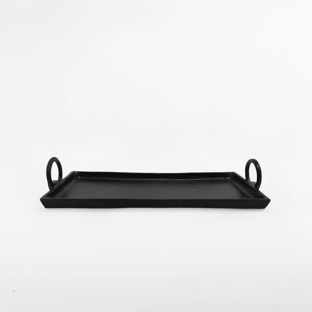 Tabaka dekorative Angolo, alumin, e zezë, 50x19x3cm