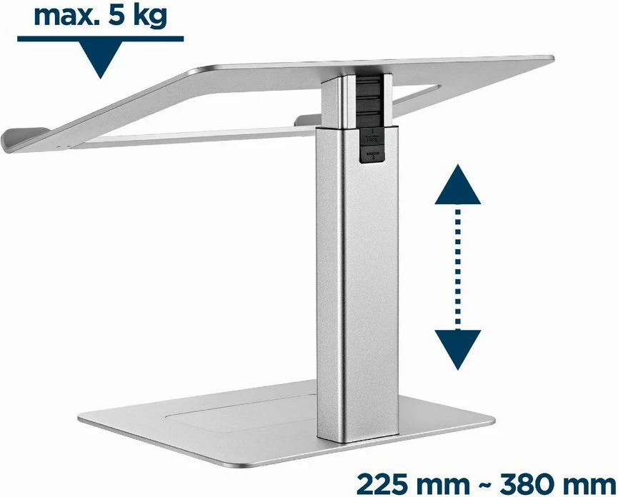 Stenda për laptop GEMBIRD, NBS-D1-02, argjendtë