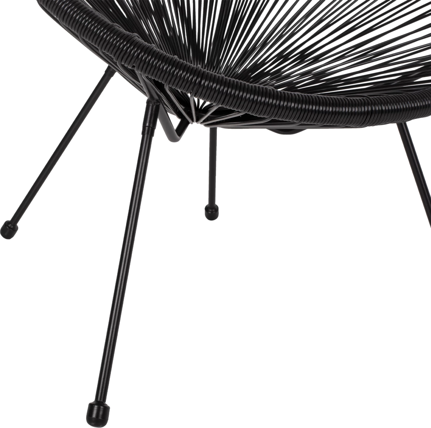 Karrige ACAPULCO lloj foleje, metal i zi dhe ratan i zi, FH5872.01, 70x73x79 cm