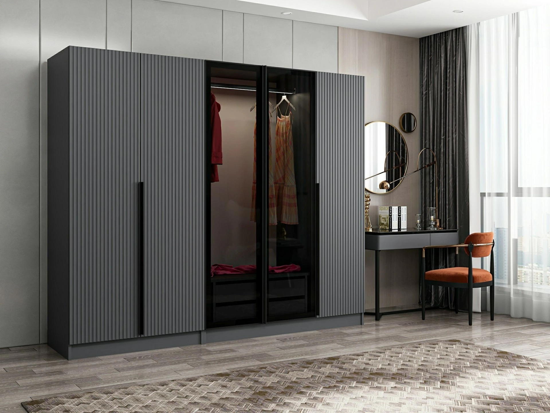 Dollap garderobe Fume, Skye Decor, Kale Plus - 7803