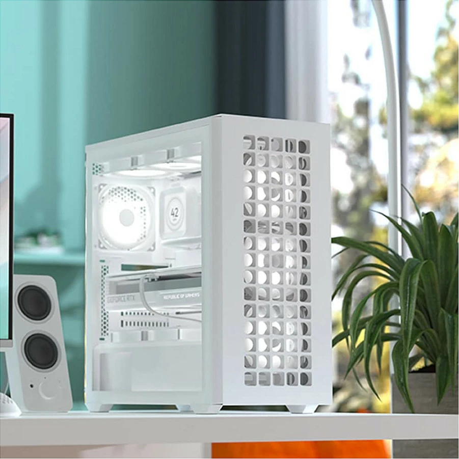 Kasë Aerocool D502A Midi Tower, RGB, e zezë