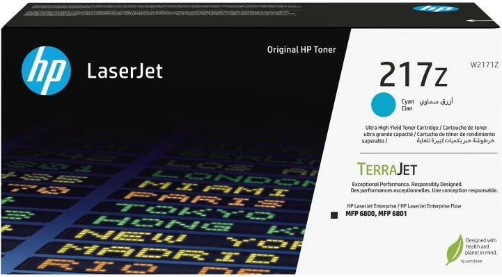 Toner, HP, 217Z W2171Z, rendiment i lartë ~24000 faqe, TerraJet, Cyan