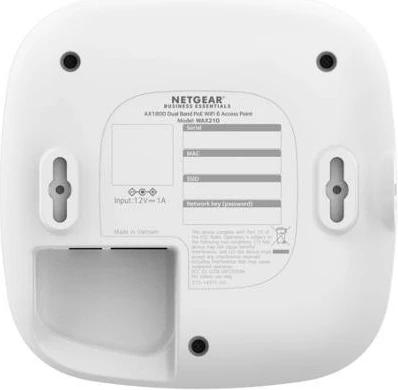 Access Point NETGEAR WAX210, WiFi 6, 1800 Mbit/s, Bardhë