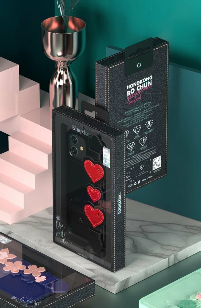 Mbështjellës Kingxbar Sweet Series për iPhone 12 / iPhone 12 Pro, Swarovski, me rrip, Jeshil