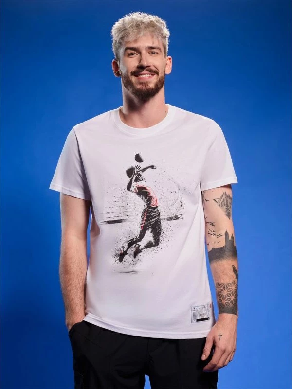 Maicë për meshkuj 4f me print volejbolli