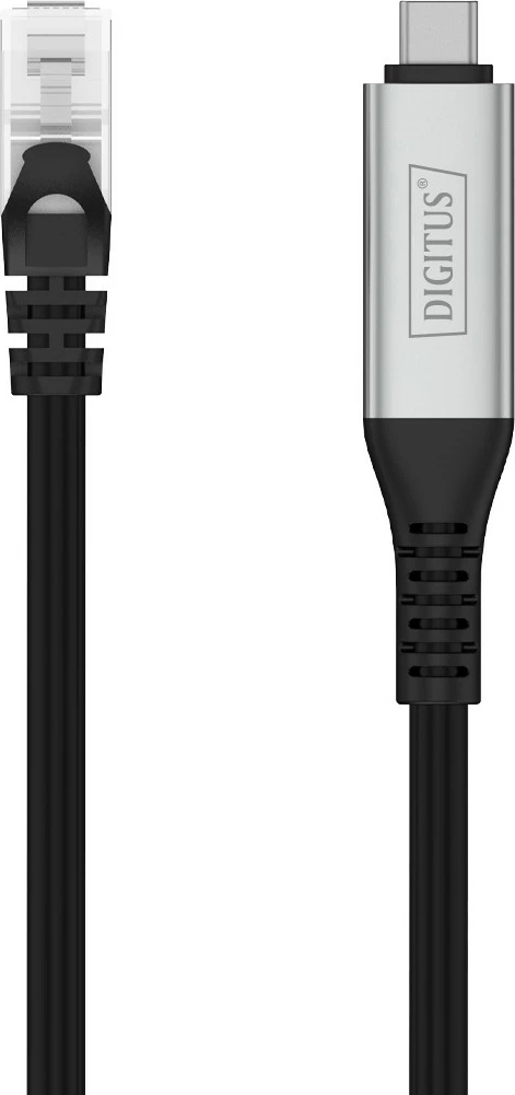 Kabllo USB-C në RJ45 Ethernet Digitus 5m, e zezë