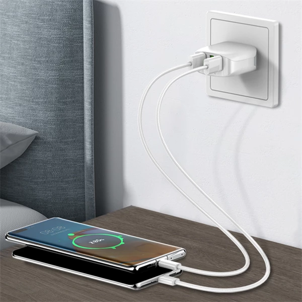 Kabllo karikimi dhe data LDNIO LS901_L, USB-A në Lightning, 25W, 1m, e thurur, e bardhë