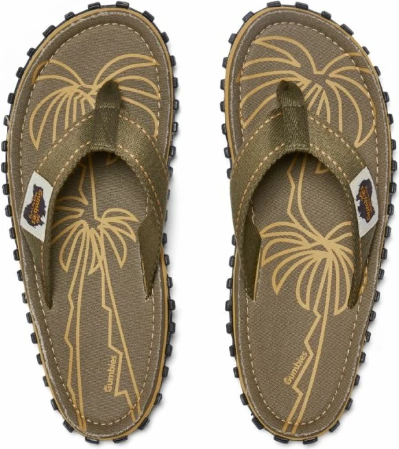 Flip-flopa për meshkuj Gumbies Islander Palm Leaf Khaki [Madhësia: 49]