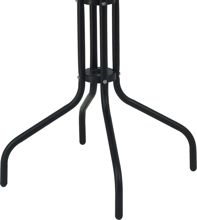 Tavolinë me karrige Vergo-Confidence set prej 3 metal ngjyrë e zezë D60x70cm