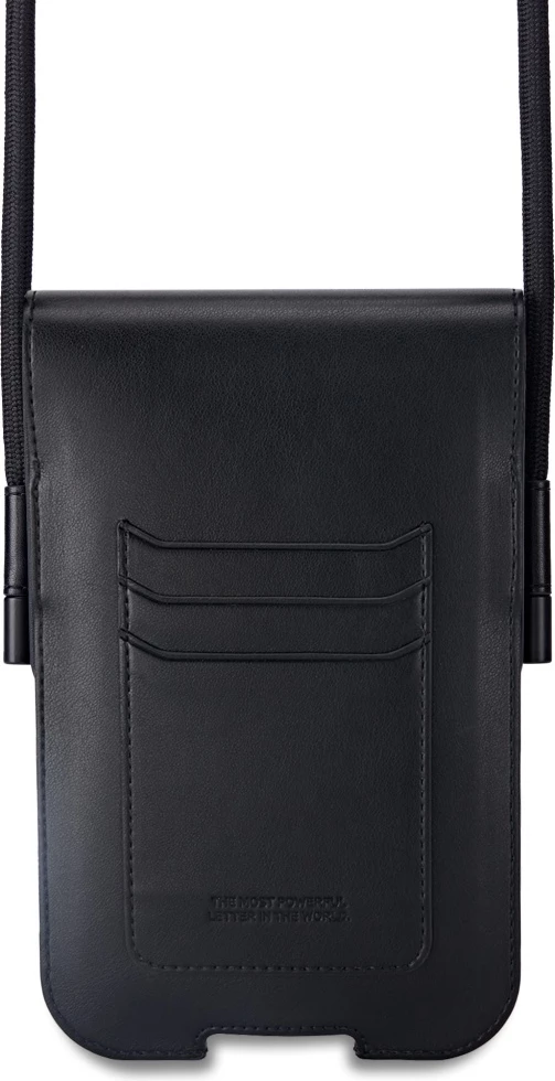 Mbështjellës BMW Phone Pouch Blue Stripes, për celular, lëkurë ekologjike, i zi