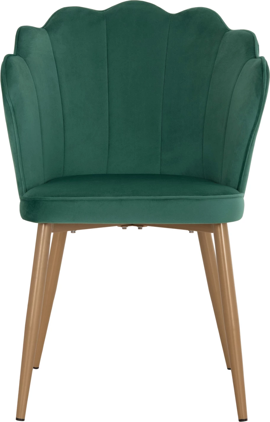 Karrige FH8737.03 kadife jeshile me kornizë metalike ari 48x48x85 cm., set prej 2 copë