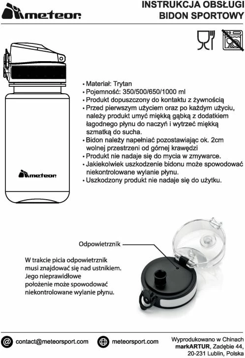 Shishe sportive Meteor 500 ml, e gjelbër e errët [Madhësia: Standarde]