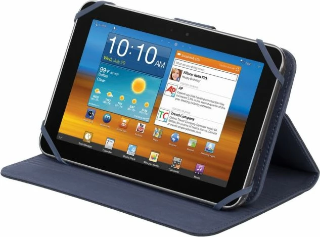 Mbështjellës për tablet RIVACASE 3312, universal 7", funksion stand, poliuretan/mikrofibër, i zi