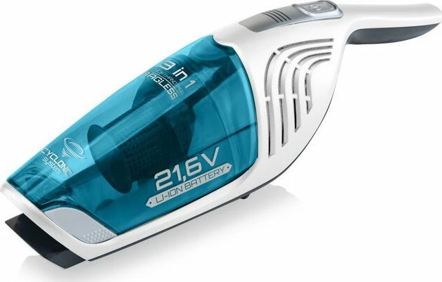 Fshesë vertikale pa kabëll ETA Moneto II Aqua Plus 6453 90000, 21.6V, 0.55L, me mop/larje, e bardhë, set me aksesorë